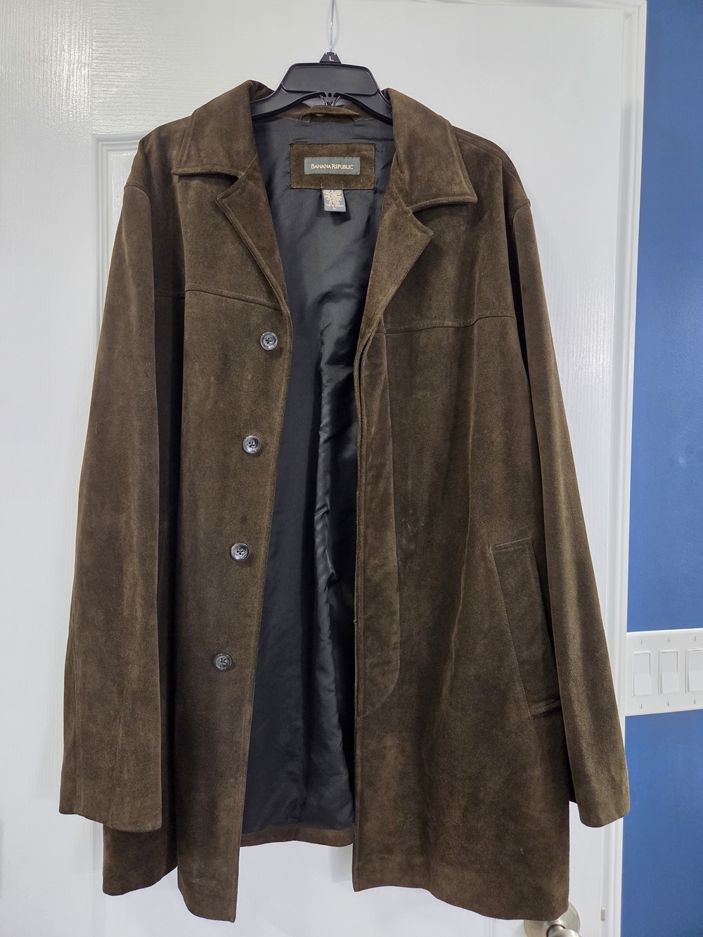 Banana Republic Men's Brown Suede Coat